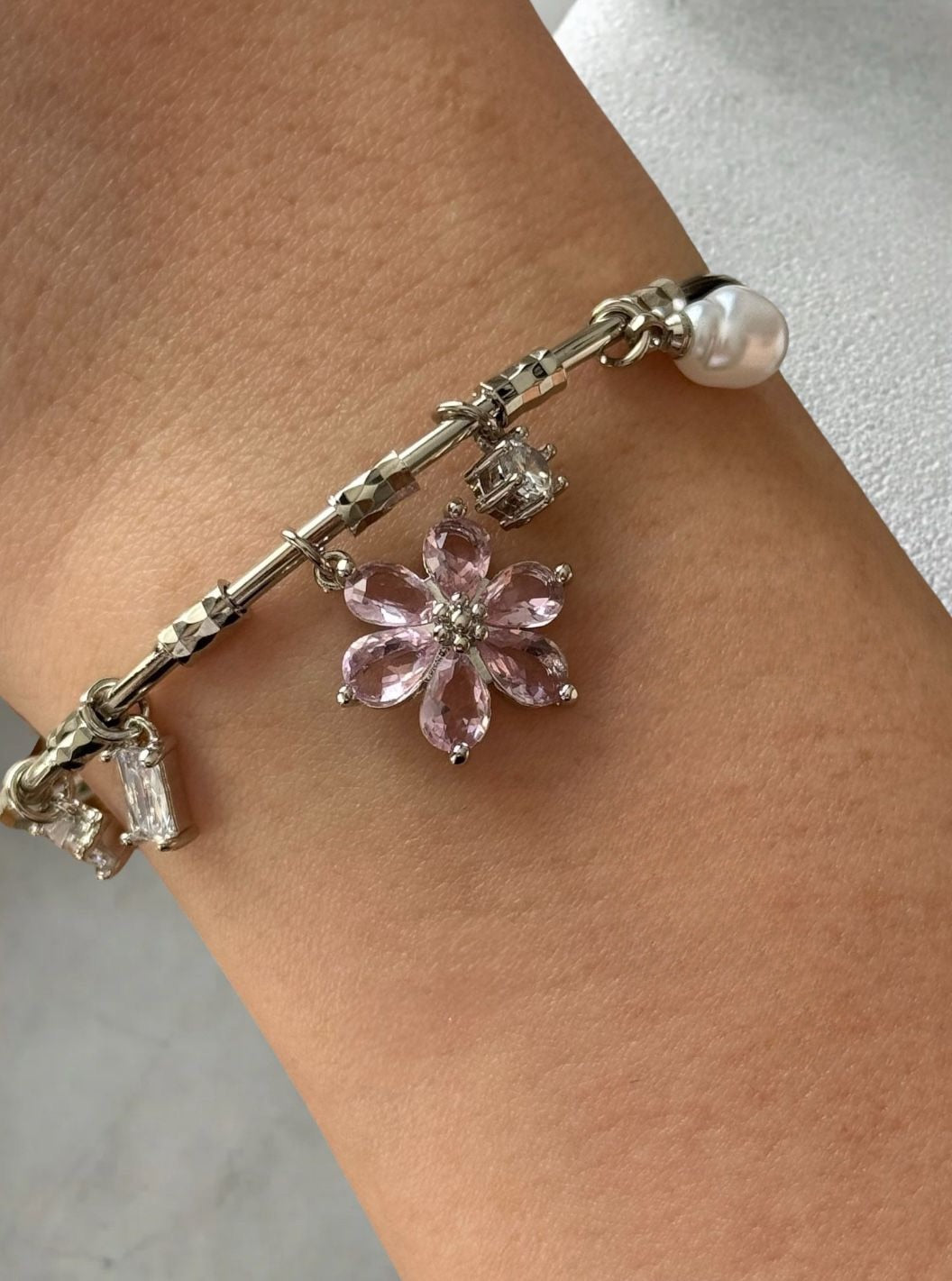 Tasarım Pink Blossom Charmlı Bileklik