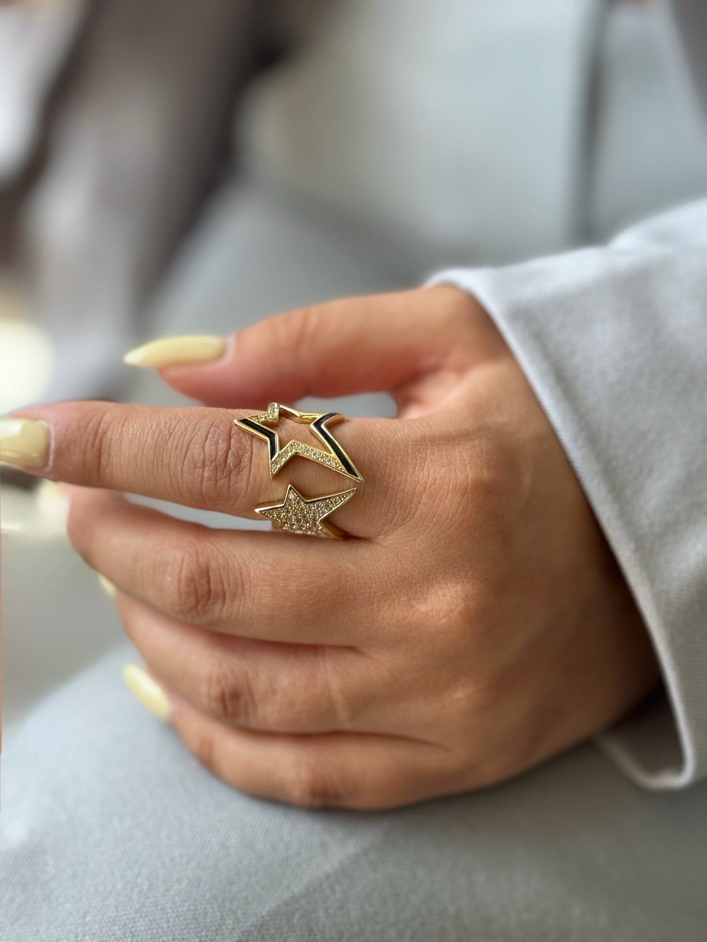 Özel Seri Ayarlanabilir Triple Star Yüzük