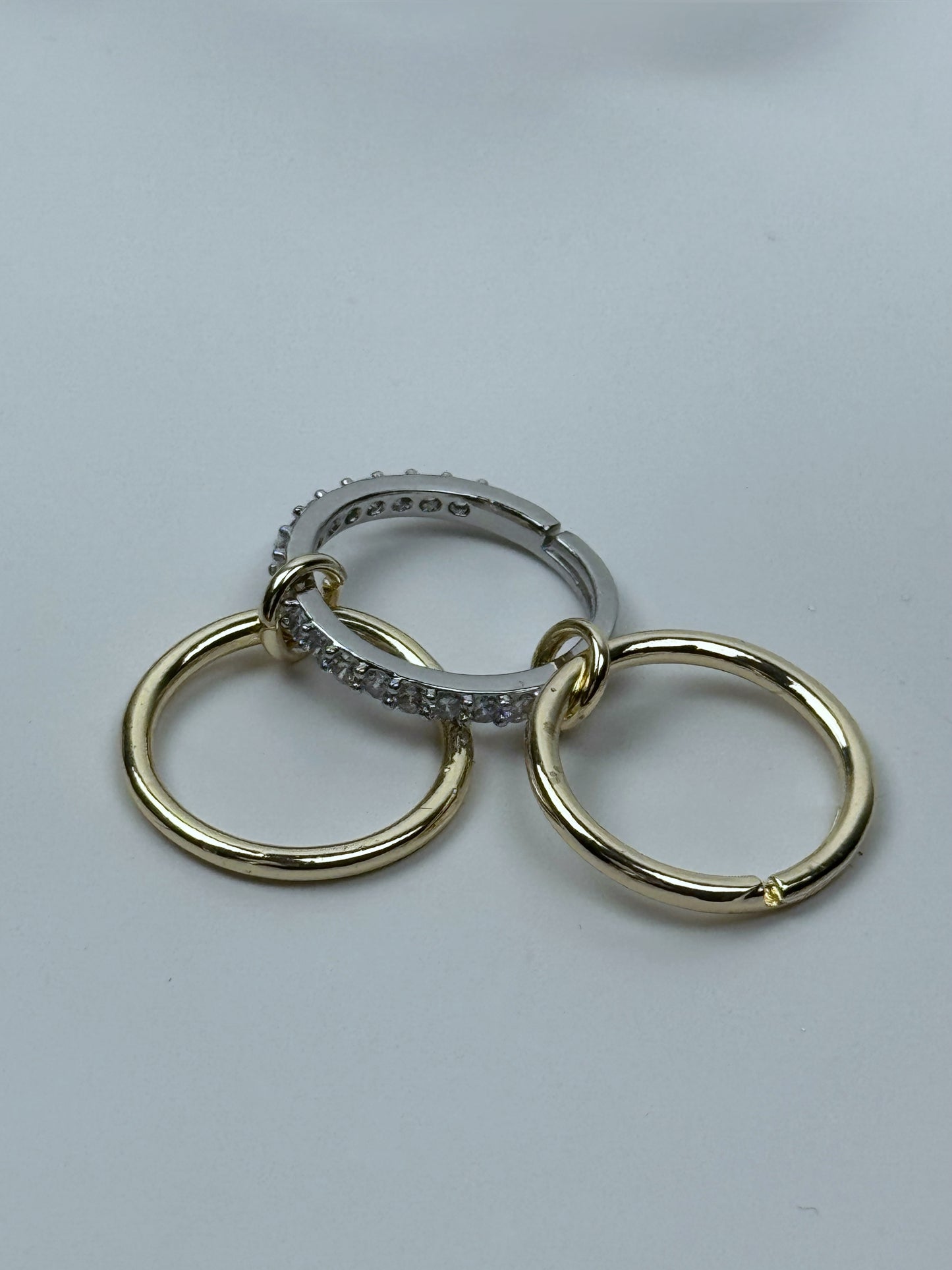 Özel Seri Ayarlanabilir Üç Sıra Taşlı Yüzük