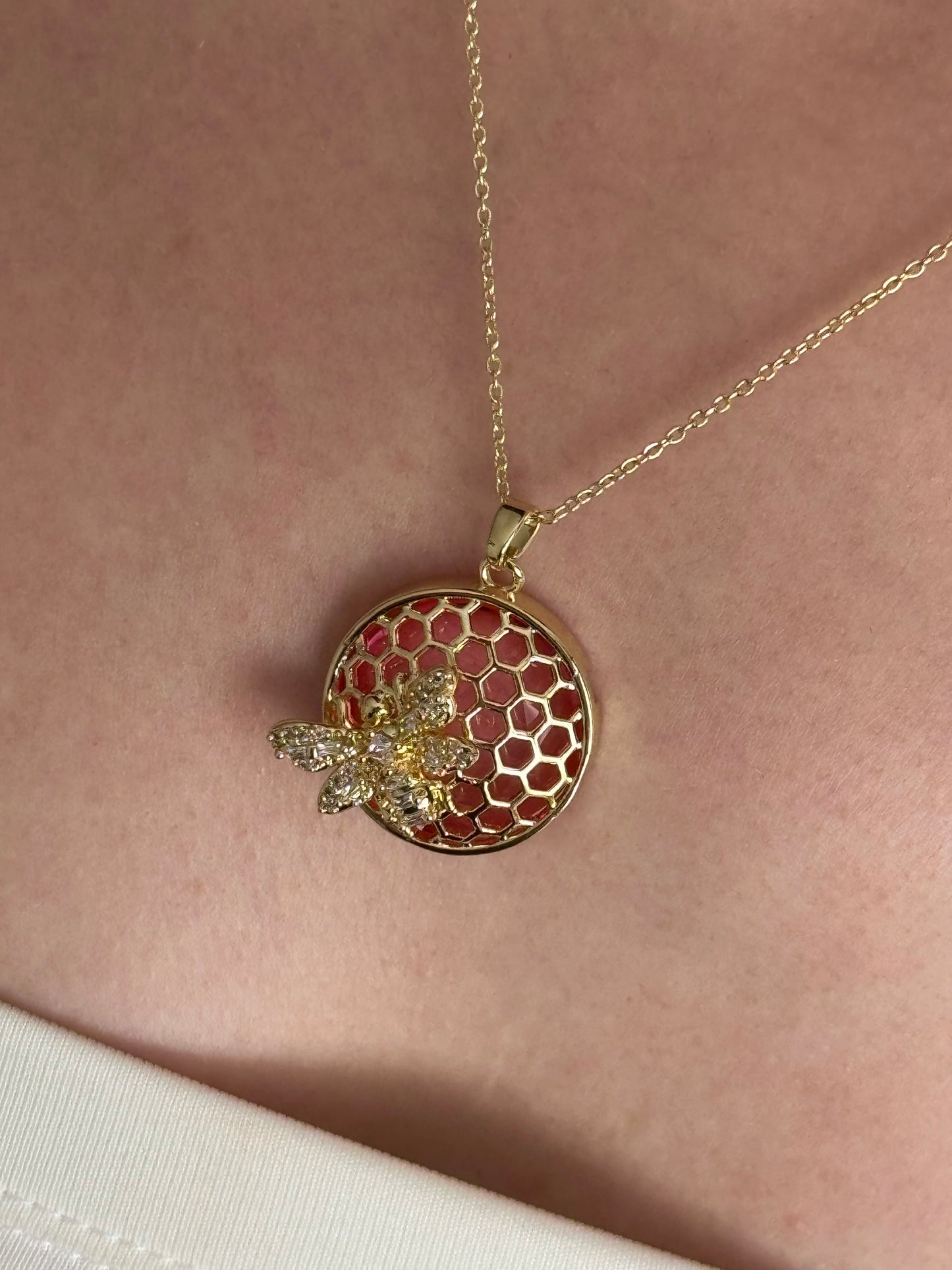 Özel Seri Pembe Honey Bloom Kolye