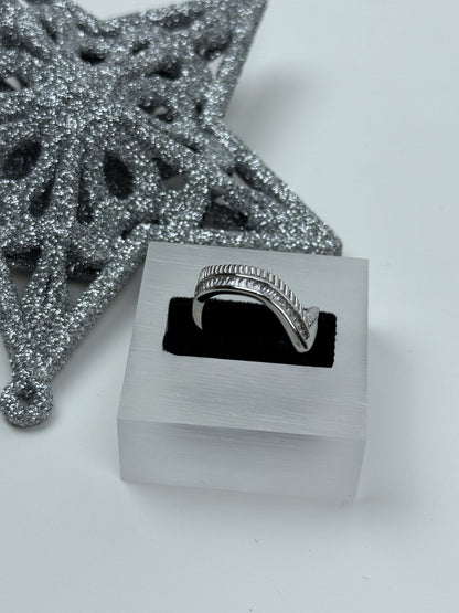 Özel Seri Ayarlanabilir Çizgili V Yüzük