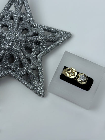 Özel Seri Ayarlanabilir İki Ucu Yıldız Yüzük