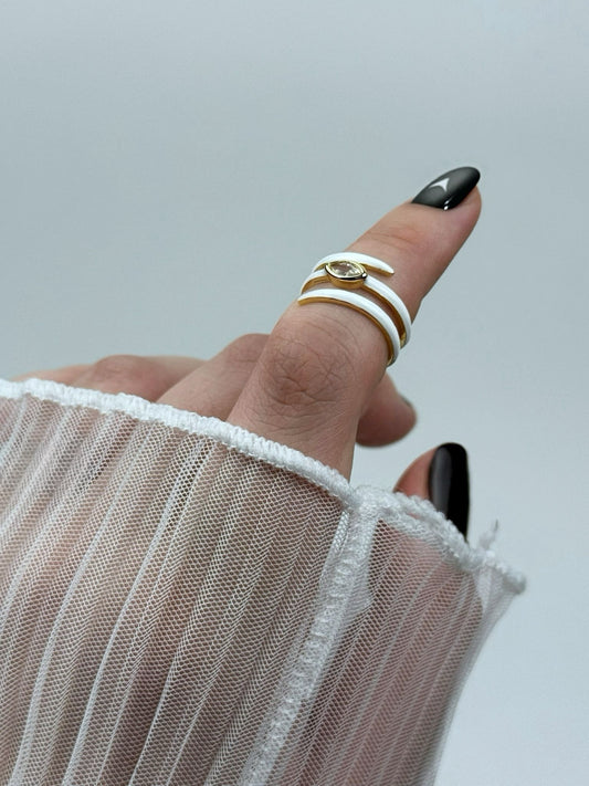 Özel Seri Ayarlanabilir Beyaz Yörünge Yüzük