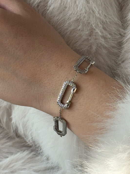 Özel Seri Taşlı Dikdörtgen Bileklik