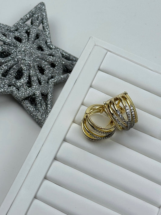 Özel Seri Oval Parıltı Küpe